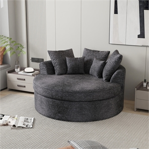 CRO Decor Dark Grey Corduroy free-install fully foam-filled Compressed sofa