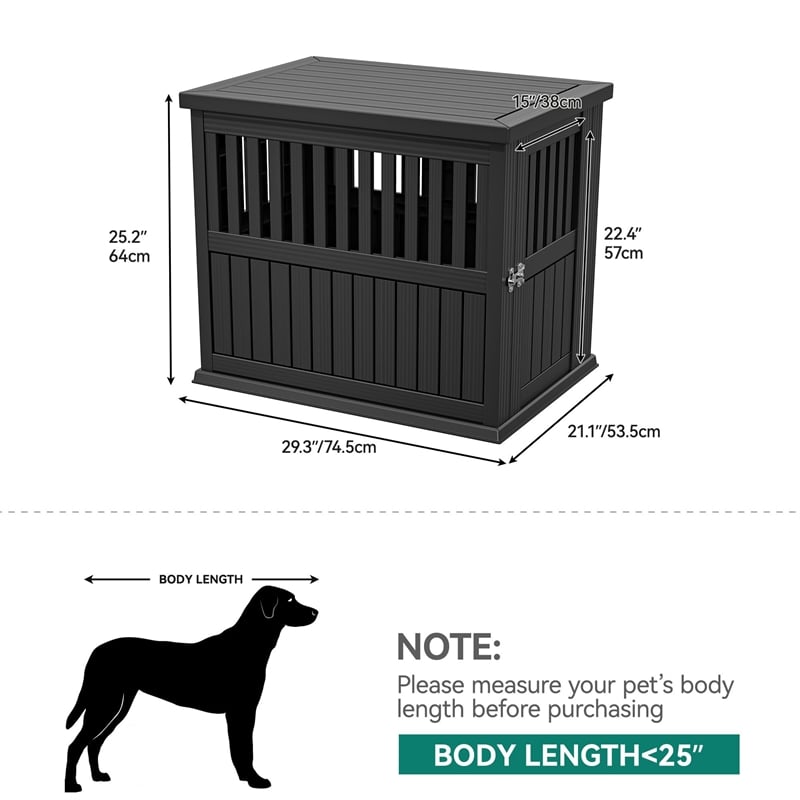CRO Decor  Dog House  with Lockable Latch for Small to Medium Pets