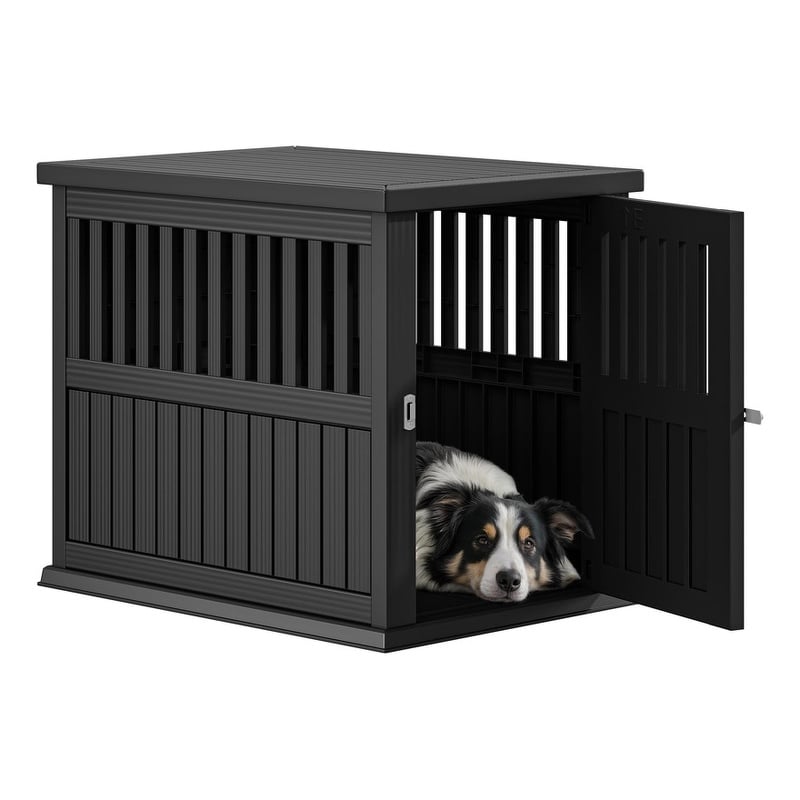 CRO Decor  Dog House  with Lockable Latch for Small to Medium Pets