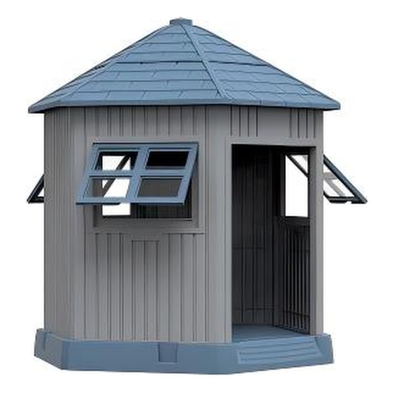 CRO Decor Dog House Indoor Outdoor Durable  for Small Medium Dogs-BULE