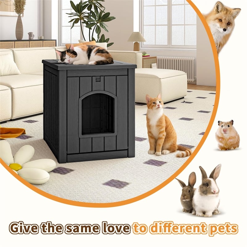 CRO Decor 30gal Resin Closed-type Cat House Cat Bed -Blank