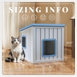 CRO Decor 30gal Resin Closed-type Cat House Cat Bed -Blue