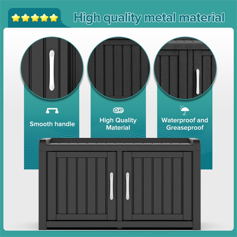 CRO Decor Resin Double-door Shoe Cabinet -Blank