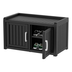 CRO Decor Resin Double-door Shoe Cabinet -Blank