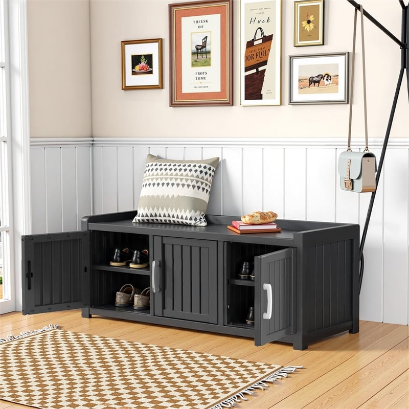 CRO Decor Resin Three-door Shoe Cabinet -Blank