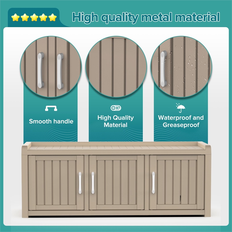 CRO Decor Resin Three-door Shoe Cabinet -Blank