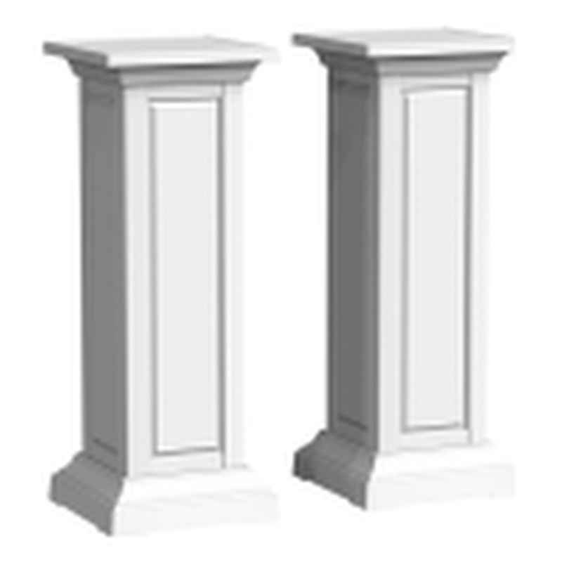 CRO Decor White Resin Sleek Plant Stand with Tiered Display Gardening System
