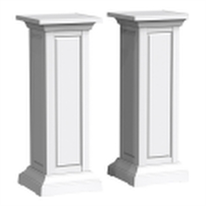 CRO Decor White Resin Sleek Plant Stand with Tiered Display Gardening System