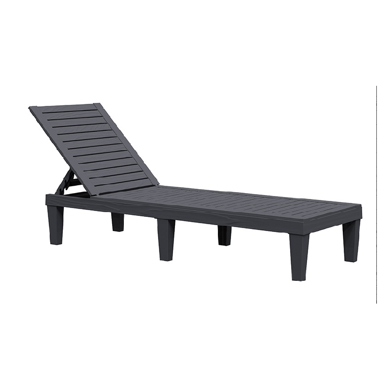 CRO Decor Black Resin High-Back Lounge Chair Outdoor Seating