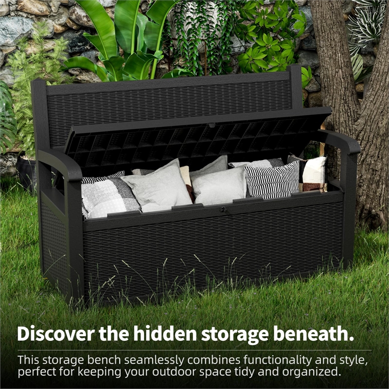 CRO Decor Storage Seat with Textured Compartment