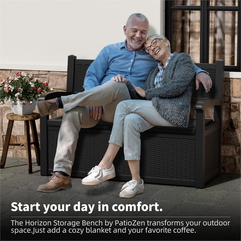 CRO Decor Storage Seat with Textured Compartment