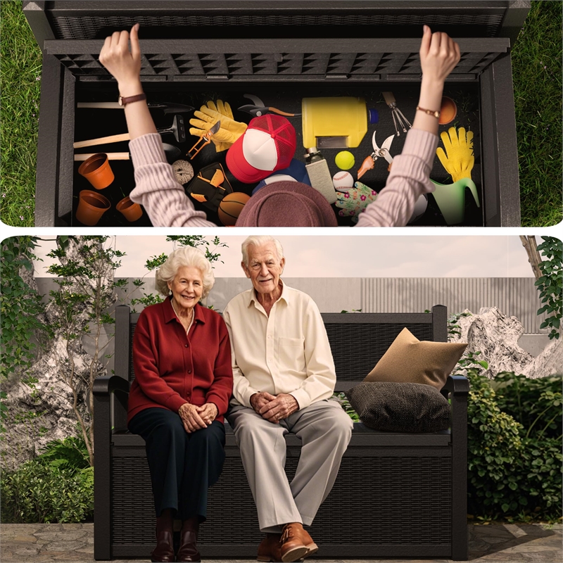 CRO Decor Storage Seat with Textured Compartment