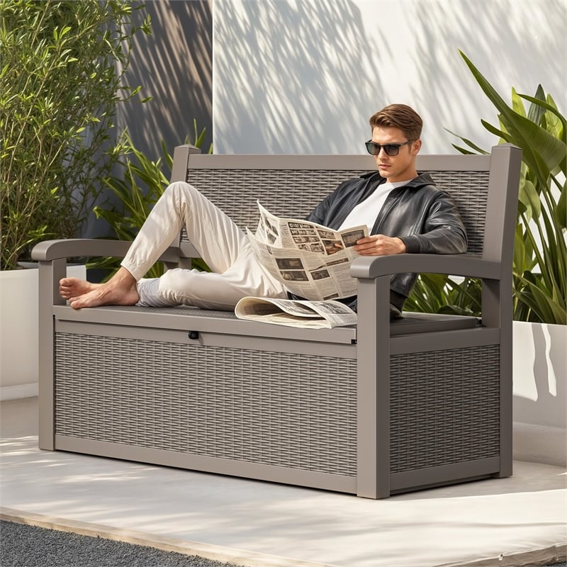 CRO Decor Storage Seat with Textured Compartment