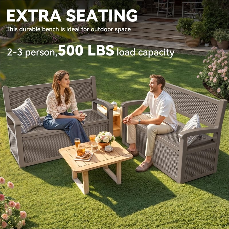 CRO Decor Storage Seat with Textured Compartment