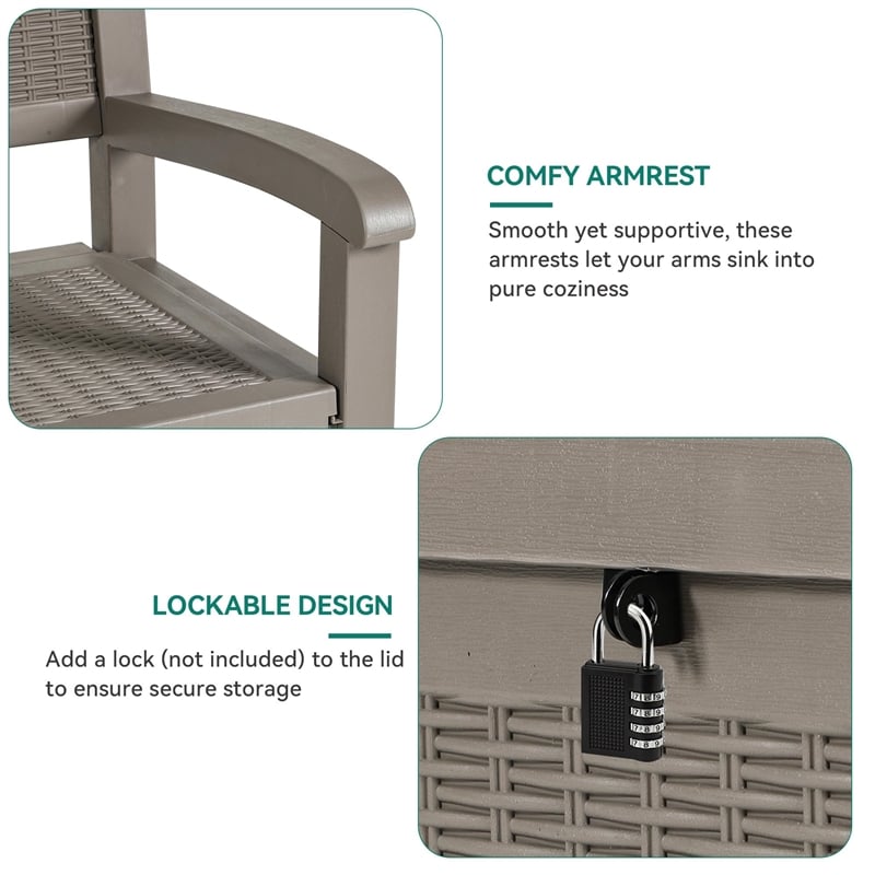 CRO Decor Storage Seat with Textured Compartment