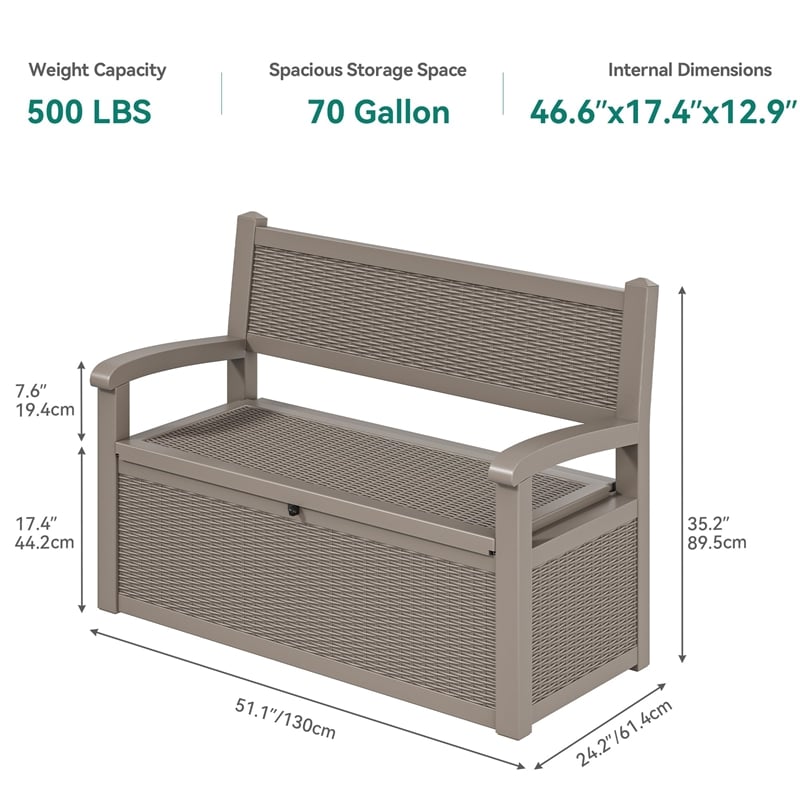 CRO Decor Storage Seat with Textured Compartment