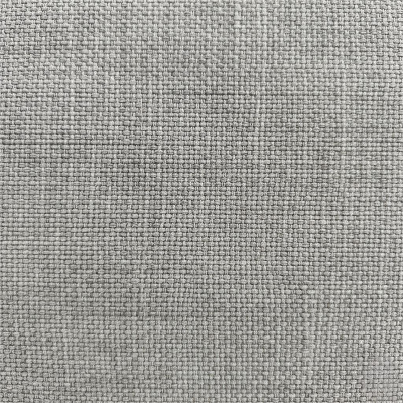 CRO Decor White Fabric Comfort-Focused Sofa with Wooden Leg Accents