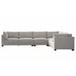CRO Decor White Fabric Modular Sofa Section with Ergonomic Support-right sofa