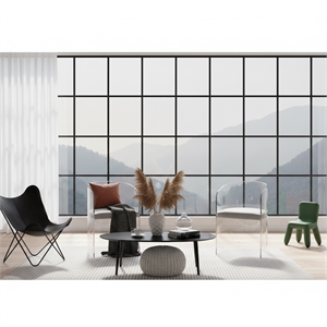 CRO Decor White Modern Acrylic Ghost Chair with Translucent Framework