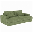 CRO Decor Corduroy Sectional Sofa Modular Design Compressed Sofa