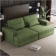 CRO Decor Corduroy Sectional Sofa Modular Design Compressed Sofa
