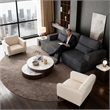 CRO Decor Corduroy Sectional Sofa Modular Design Compressed Sofa
