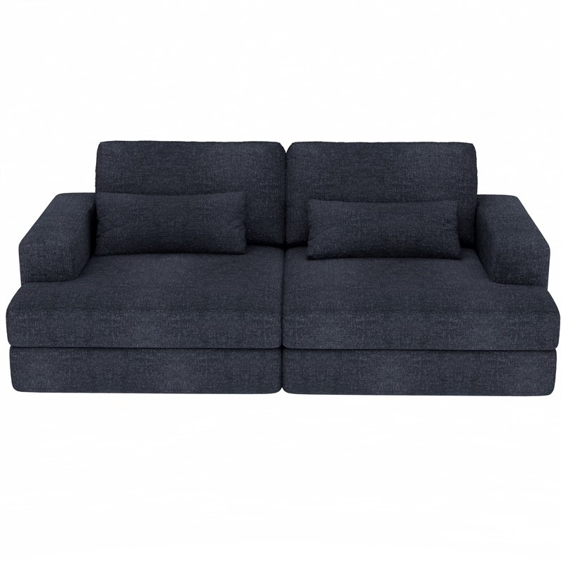 CRO Decor Corduroy Sectional Sofa Modular Design Compressed Sofa