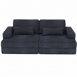CRO Decor Corduroy Sectional Sofa Modular Design Compressed Sofa