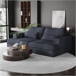 CRO Decor Corduroy Sectional Sofa Modular Design Compressed Sofa