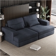 CRO Decor Corduroy Sectional Sofa Modular Design Compressed Sofa