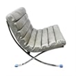 CRO Decor 29.3'' W Genuine Leather Accent Lounge Chair(Grey)