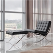 CRO Decor Mid Century Leather Black Recliner Chair