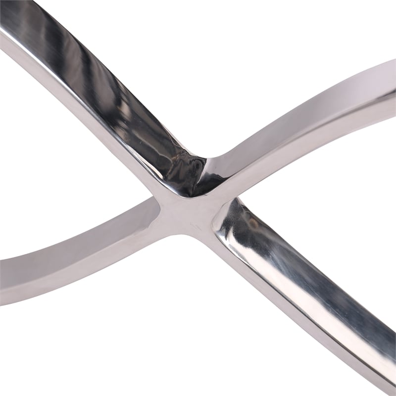 CRO Decor Modern Tufted Genuine Leather Ottoman Leisure Stool - Black