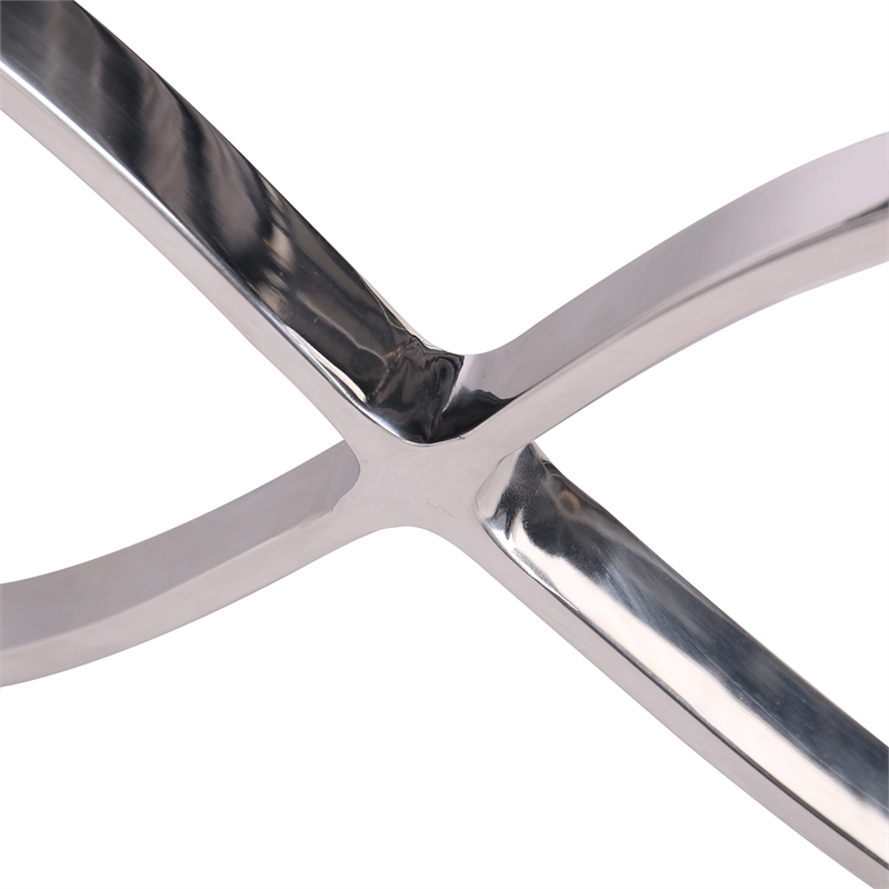 CRO Decor Modern Tufted Genuine Leather Ottoman Leisure Stool - White