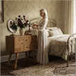 Hand-Carved Brown Solid Wood Storage Cabinet with Efficient Dining Room Storage