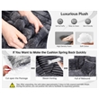 Luxury Plush Chaise Lounge Sofa with Storage and filled with foam - Dark Gray