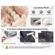 Luxury Plush Chaise Lounge Sofa with Storage and Filled with Foam - White