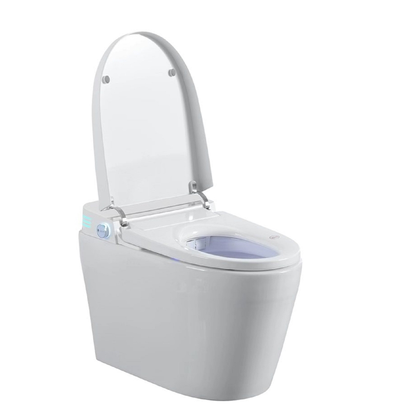 110V Smart Toilet with Foot Sensor & Power Outage Flush - White