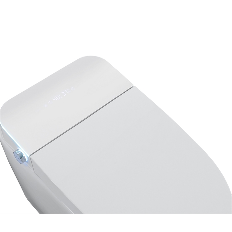 110V Smart Toilet with Foot Sensor & Power Outage Flush - White