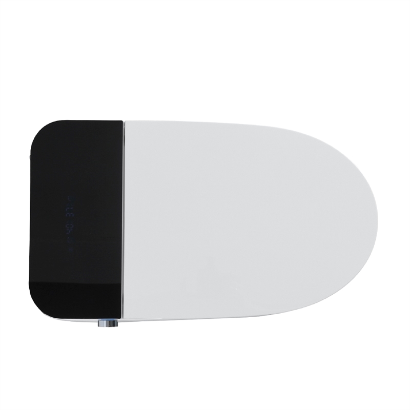 110V Smart Toilet with Foot Sensor&Power Outage Flush&Auto Lid -Black Back Panel