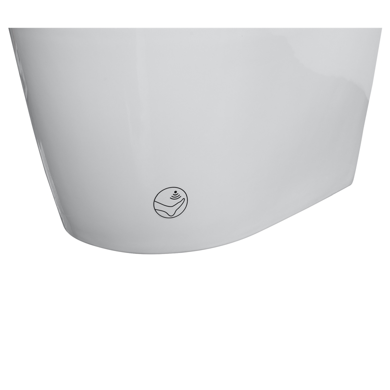 110V Smart Toilet with Foot Sensor&Power Outage Flush&Auto Lid -Black Back Panel