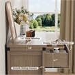 Modern 5-Drawer Tall Dresser with Anti-Tipping Device & Storage Organizer - Oak