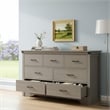 Modern 7-Drawer Dresser with Anti-Tipping Device & Storage Organizer  - Gray