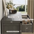 Modern 7-Drawer Dresser with Anti-Tipping Device & Storage Organizer  - Gray