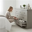 Modern 7-Drawer Dresser with Anti-Tipping Device & Storage Organizer  - Gray