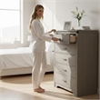 Modern 5-Drawer Dresser with Anti-Tipping Device & Storage Organizer  - Gray