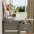 Modern 5-Drawer Dresser with Anti-Tipping Device & Storage Organizer  - Gray