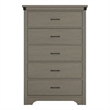 Modern 5-Drawer Dresser with Anti-Tipping Device & Storage Organizer  - Gray