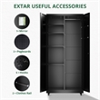 Heavy-Duty Metal Storage Cabinet with Lock & Rolling Tool - Black