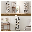 360-Degree Rotating Double V Bookcase with Lockable Wheels & Storage - White